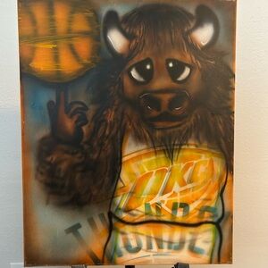 1/1 Airbrush Canvas ‘OKC Thunder Rumble’